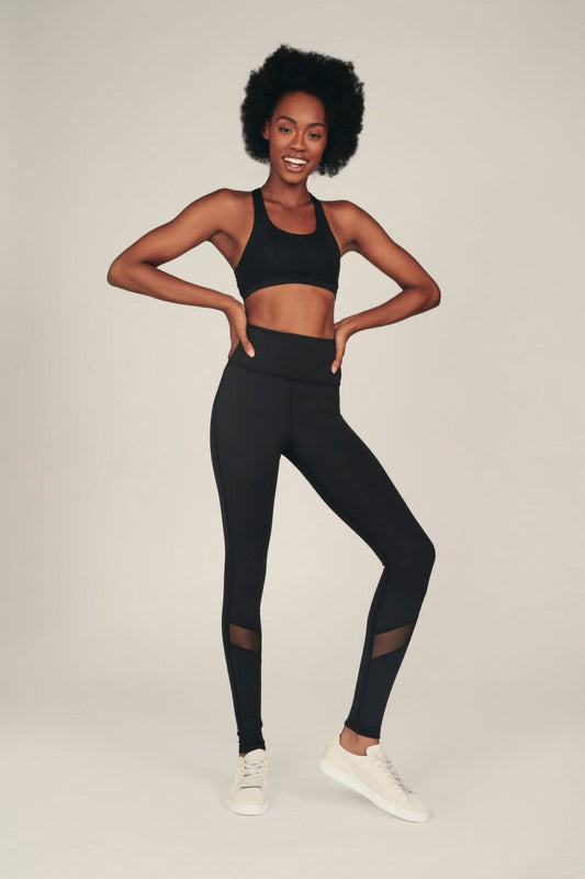 High - Rise Compression Workout Leggings with Antimicrobial Properties & Back Pocket - Allen - Fitness