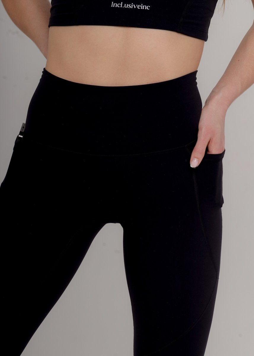 High Waist Active Leggings with Pockets - Sculpting Performance Fabric for Gym & Yoga - Allen - Fitness