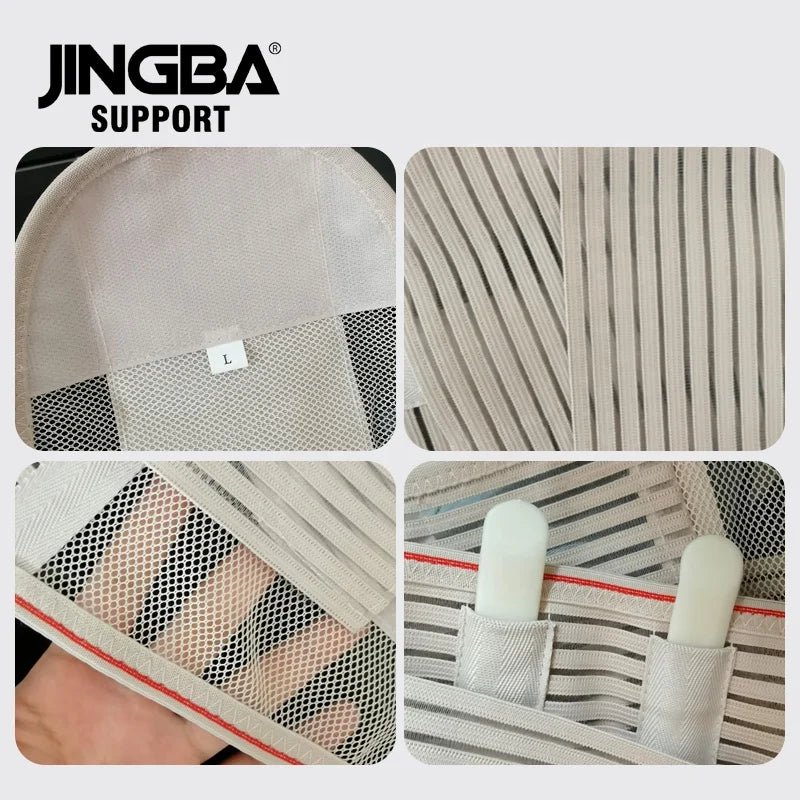 JINGBA Breathable Back Support Waist Trainer Lumbar Support for Men & Women - Allen - Fitness
