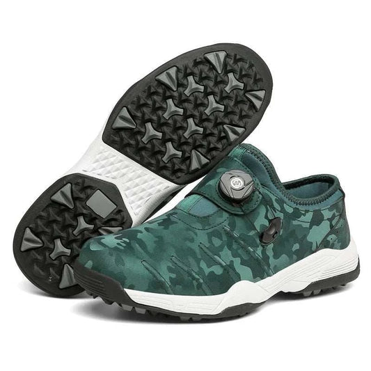 Leather Waterproof Golf Professional Winter Black Men's Golf Shoes for Men - Allen - Fitness