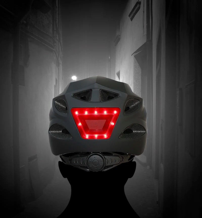 Lightweight Cycling Helmet With LED Lights, USB Rechargeable, Adjustable Fit & Ventilation - Allen - Fitness