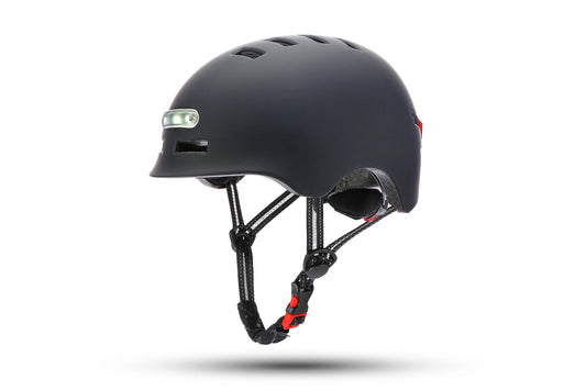 Lightweight Cycling Helmet With LED Lights, USB Rechargeable, Adjustable Fit & Ventilation - Allen - Fitness