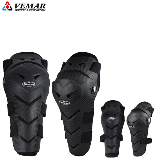 VEMAR 4PCS Motorcycle Elbow Knee Pads Protector Set with Adjustable Fit - Black - Allen - Fitness