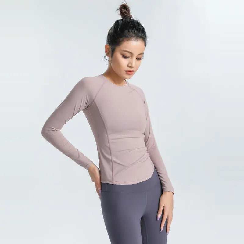 ALO Yoga Long-Sleeved Top for Women - Breathable Slim Fit Sports Fitness Clothes in Multiple Colors - Allen-Fitness