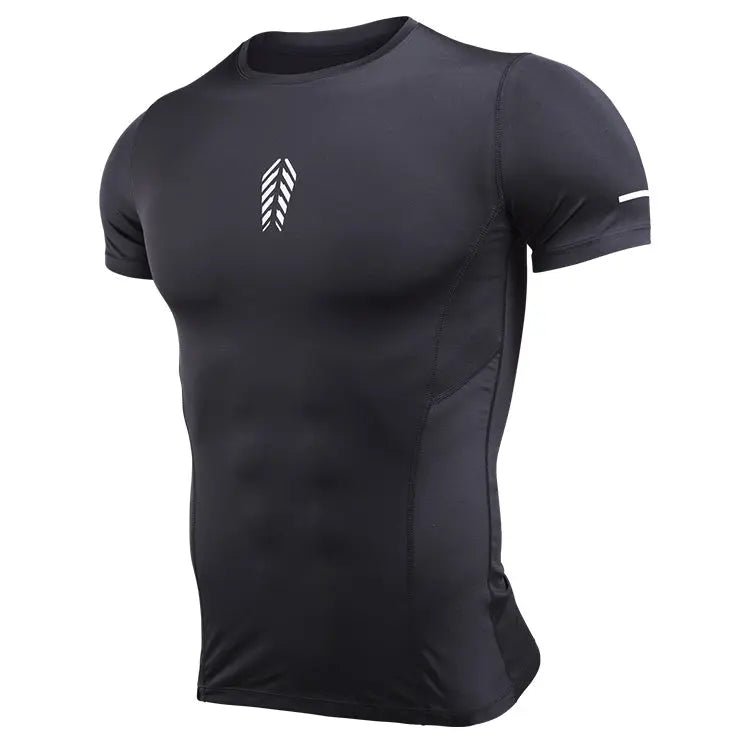 Custom Short Sleeve Sports Tops Seamless Dry Fit Sports Mens Compression Gym Wear Men Gym Tights Gym Fitness Wear - Allen-Fitness