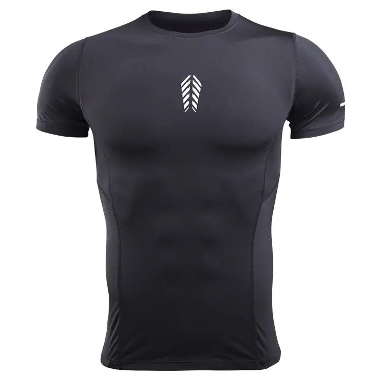 Custom Short Sleeve Sports Tops Seamless Dry Fit Sports Mens Compression Gym Wear Men Gym Tights Gym Fitness Wear - Allen-Fitness