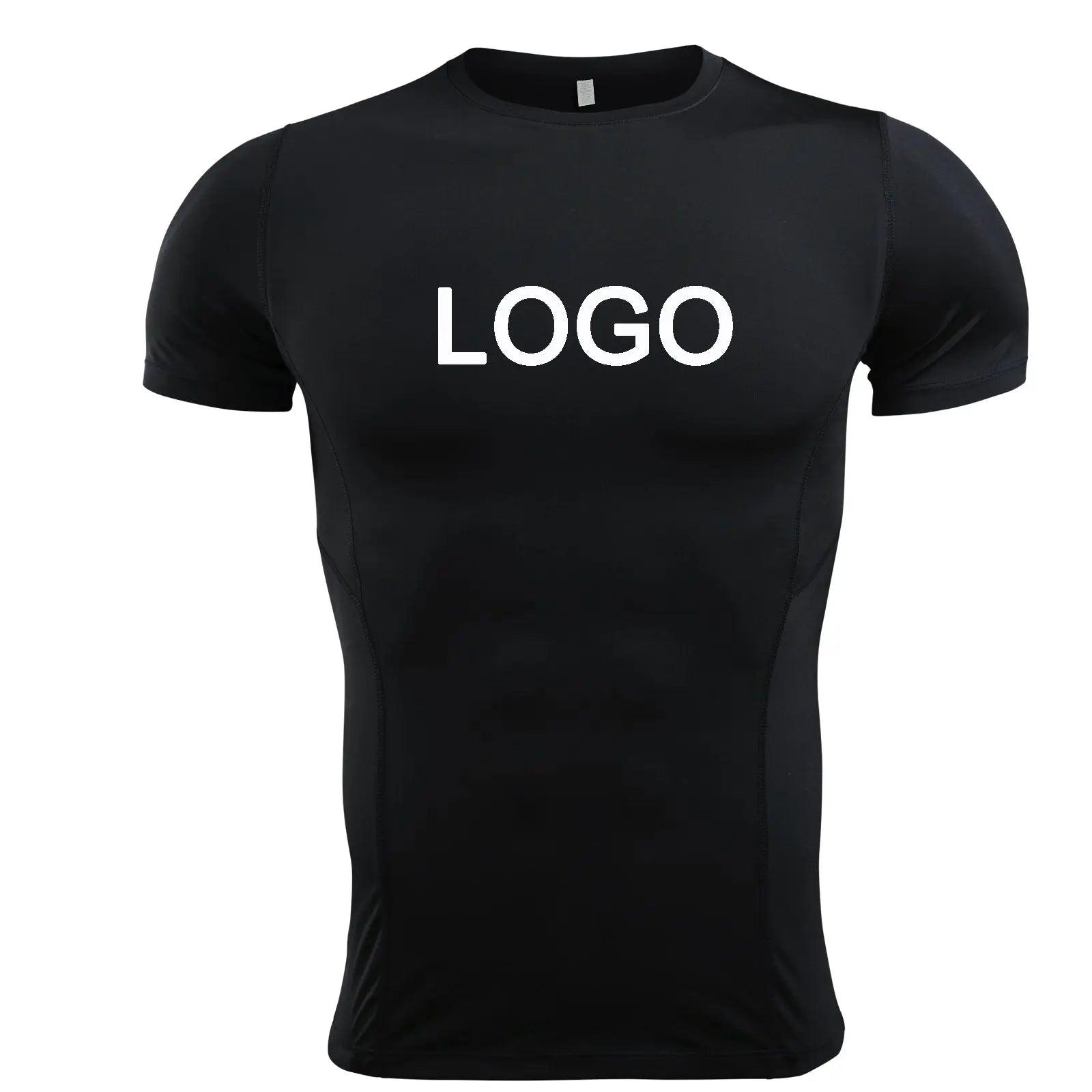 Custom Short Sleeve Sports Tops Seamless Dry Fit Sports Mens Compression Gym Wear Men Gym Tights Gym Fitness Wear - Allen-Fitness