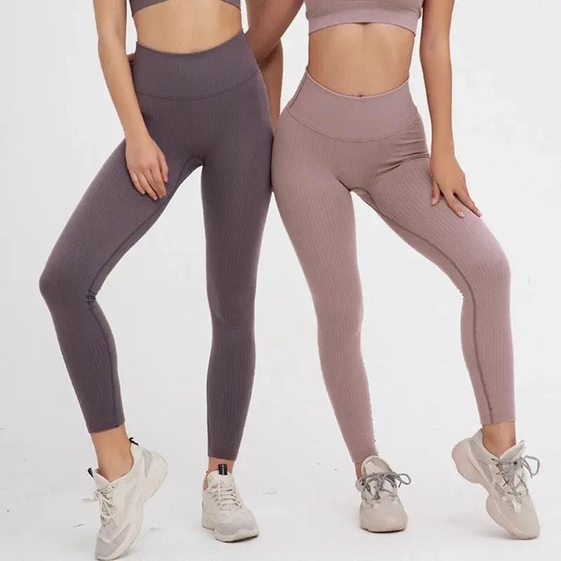 Gutashye Seamless Legging Yoga Pants Sports Clothing Solid High Waist Full Length Workout Leggings. - Allen-Fitness