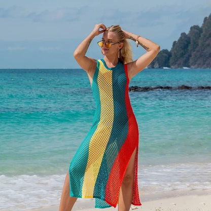 New beach blouse vest knitwear seaside vacation wholesale rasta fabrics clothing Bikini swimwear - Allen-Fitness