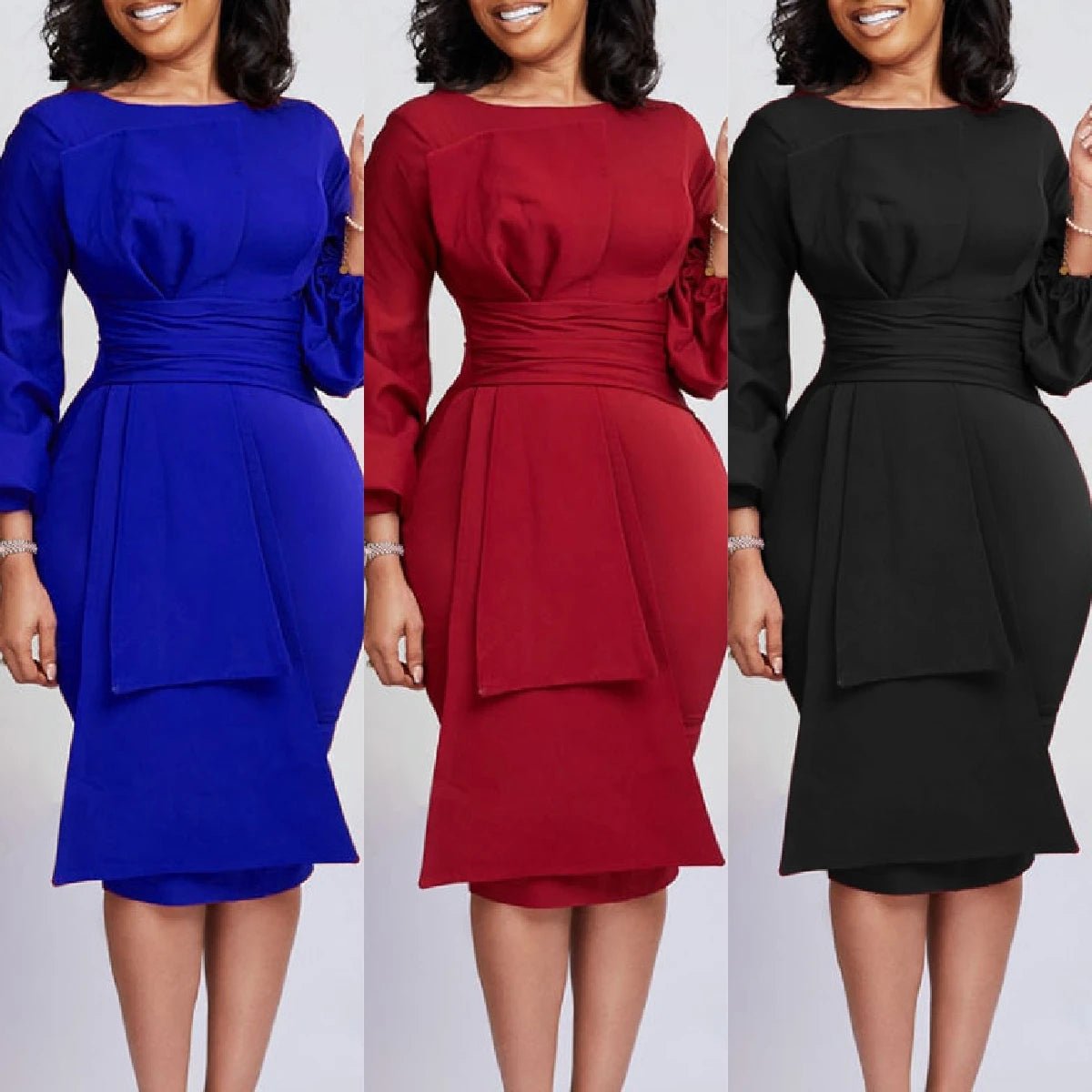 Latest Design Spring And Autumn Bodycon Pencil Dress For Ladies Office Dresses Women Formal Dresses - Allen-Fitness