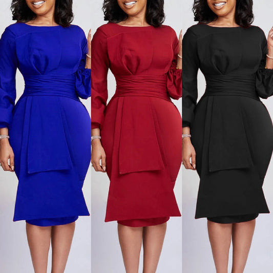 Latest Design Spring And Autumn Bodycon Pencil Dress For Ladies Office Dresses Women Formal Dresses - Allen-Fitness