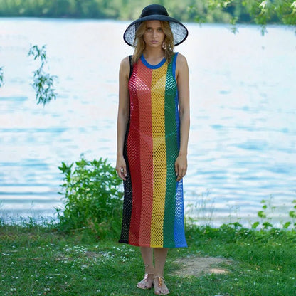 New beach blouse vest knitwear seaside vacation wholesale rasta fabrics clothing Bikini swimwear - Allen-Fitness