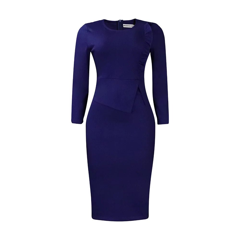 Spring Dresses Women Elegant Slim Long Sleeve Dresses For Women Clothing Office Dress For Women - Allen-Fitness
