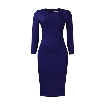 Spring Dresses Women Elegant Slim Long Sleeve Dresses For Women Clothing Office Dress For Women - Allen-Fitness
