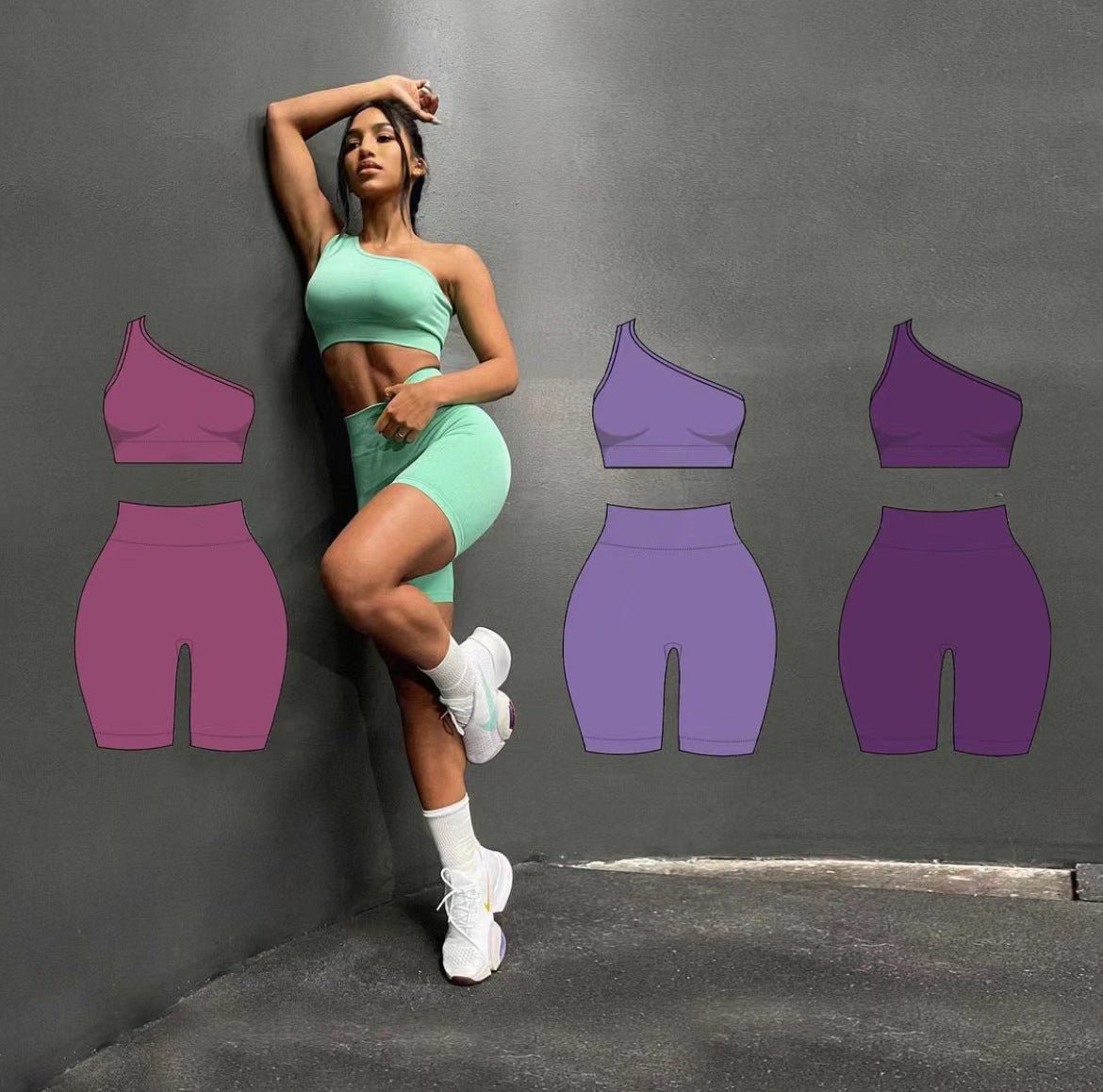 Jumpsuit for women's sports two piece yoga suit fitness yoga set crop top and leggings gym training workout sets for women