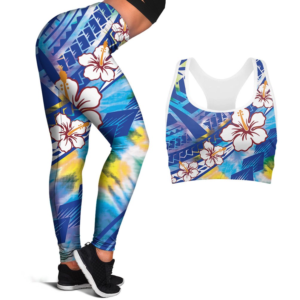 Polynesian Hibiscus Seamless Yoga Set Sports Bras Leggings 2 Piece Set Women Workout Clothes Workout Set for Gym Jogging Fitness - Allen Fitness