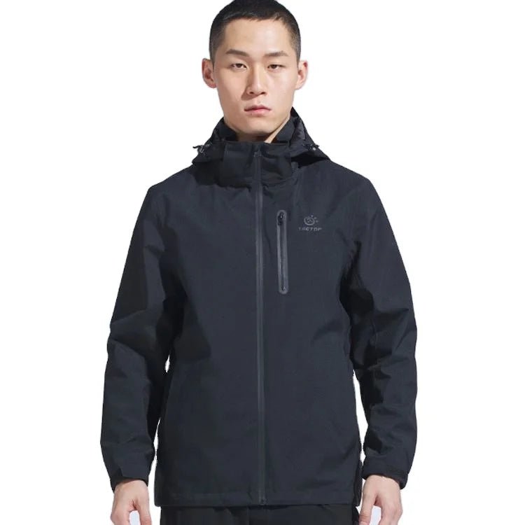 Man Winter Outdoor Rain Waterproof Hiking Jacket Heat Sealed Camo Print Hoodie Jacket - Allen Fitness