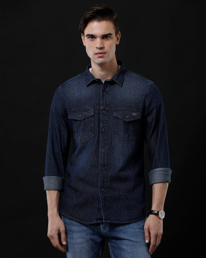 Affordable Men's Denim Shirt - Slim Fit Casual Design by Temple Of Denim - Allen - Fitness