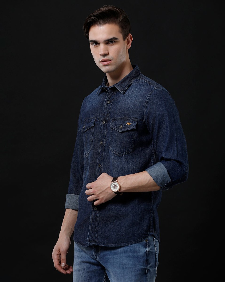 Affordable Men's Denim Shirt - Slim Fit Casual Design by Temple Of Denim - Allen - Fitness