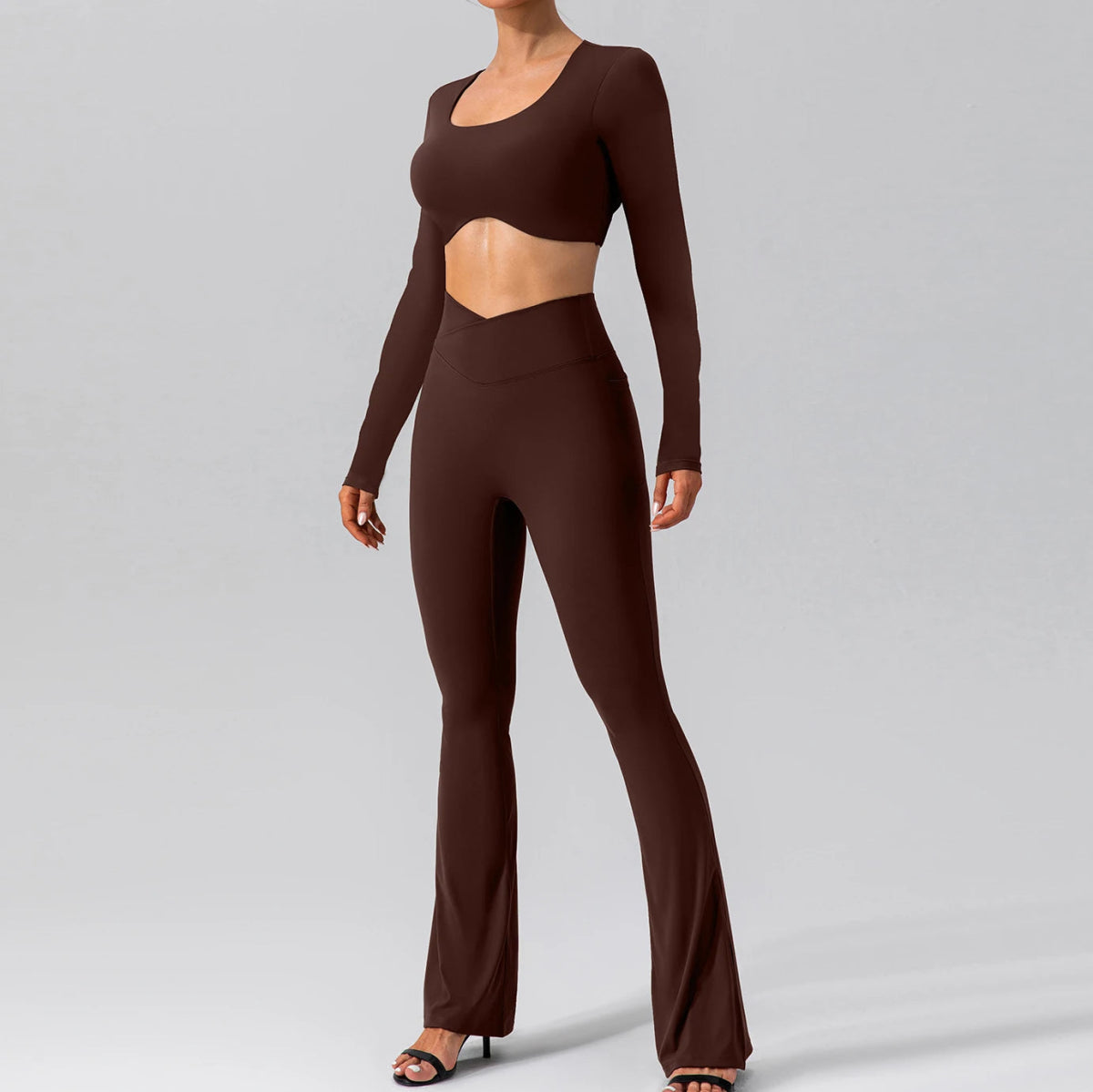 Backless Yoga Sport Bras Long Sleeve Fitness T Shirt Women Breathable Tops - Allen - Fitness