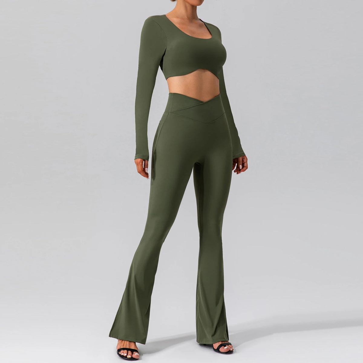 Backless Yoga Sport Bras Long Sleeve Fitness T Shirt Women Breathable Tops - Allen - Fitness