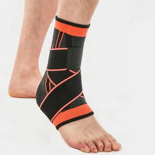 Compression Ankle Support Brace - Adjustable Ankle Straps for Gym & Sports Protection - Allen - Fitness