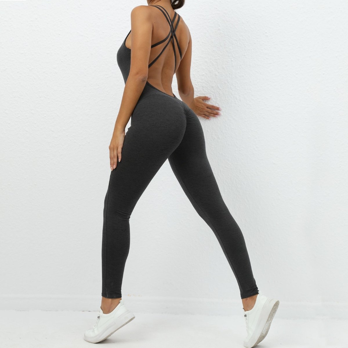 Cross - Strap Yoga Jumpsuit - Quick - Drying, Tight - Fitting Seamless Fitness Leggings for Women - Allen - Fitness