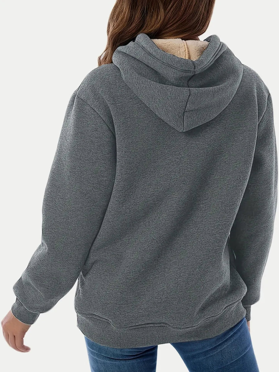 Drawstring Hoodie for Women - Long Sleeve with Kangaroo Pocket, Soft & Comfortable - Allen - Fitness