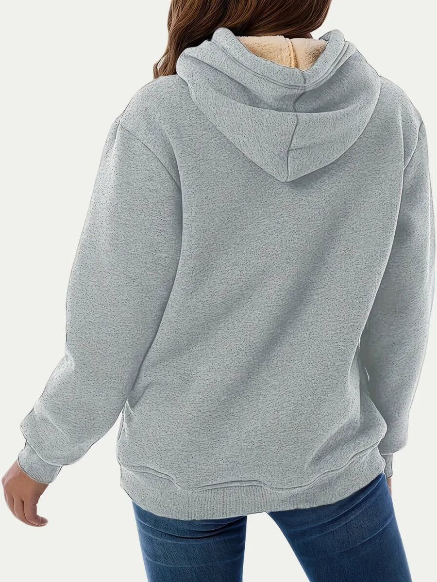 Drawstring Hoodie for Women - Long Sleeve with Kangaroo Pocket, Soft & Comfortable - Allen - Fitness