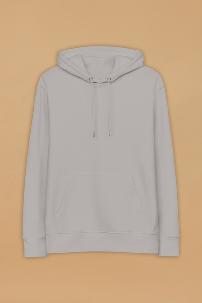Eco - Friendly Hooded Sweatshirt - Minimalist Grey Hoodie Made from 100% Organic Cotton - Allen - Fitness