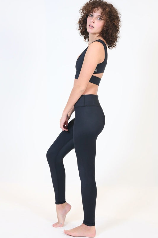 Eco - Friendly Leggings: Hi - Rise, Breathable, Compression Fit with Anti - Bacterial Protection - Allen - Fitness