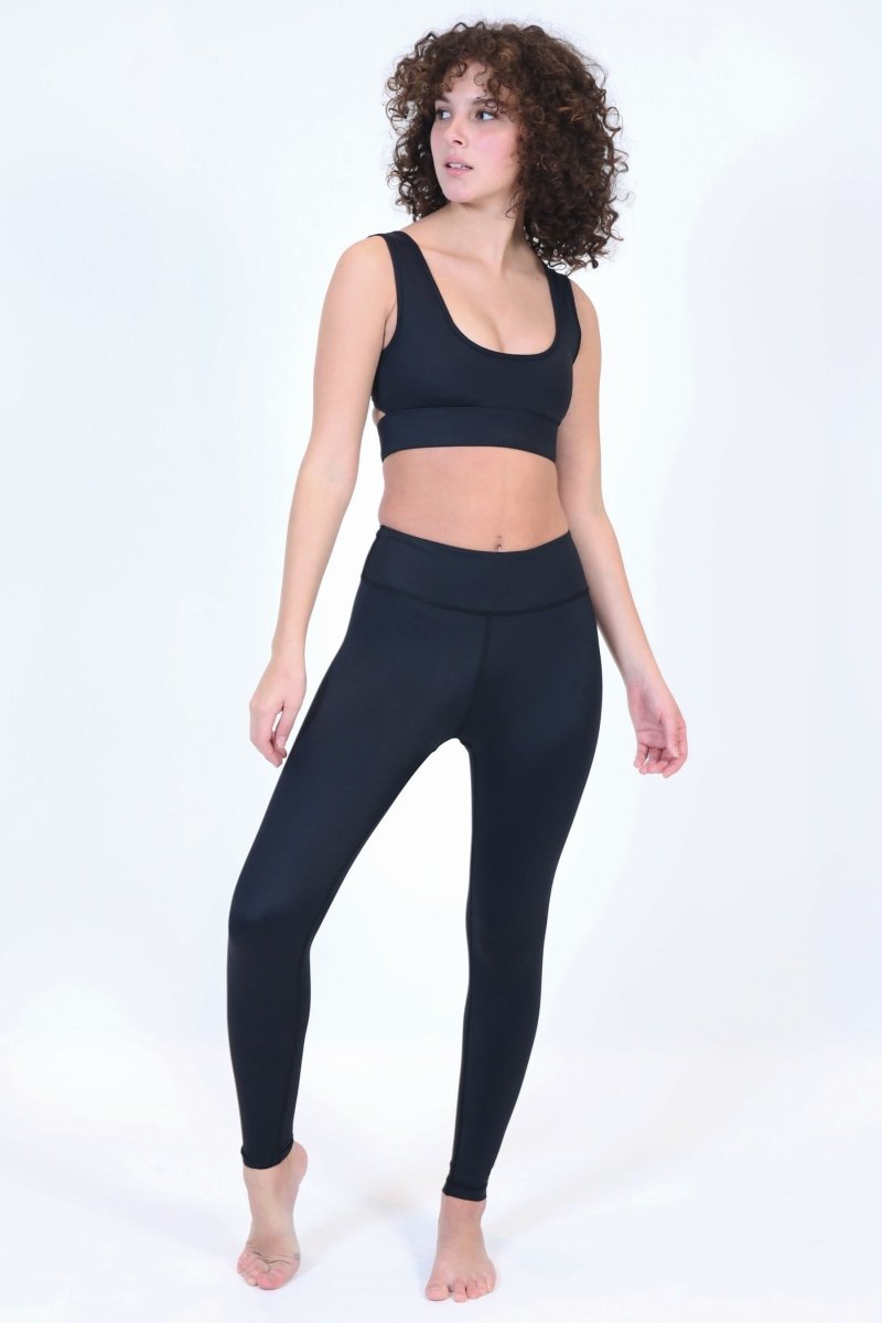 Eco - Friendly Leggings: Hi - Rise, Breathable, Compression Fit with Anti - Bacterial Protection - Allen - Fitness