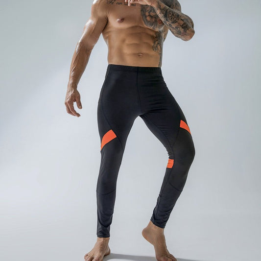 Enhance the product title: Mesh Breathable Men's Sports Leggings for Comfortable and Dynamic Workouts.