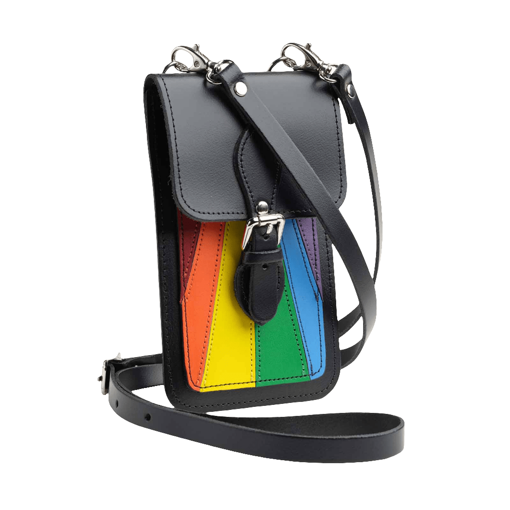 Handmade Leather Mobile Phone Pouch with Card Holder - Stylish and Adjustable Crossbody Design - Allen - Fitness