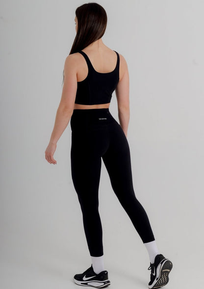 High Waist Active Leggings with Pockets - Sculpting Performance Fabric for Gym & Yoga - Allen - Fitness