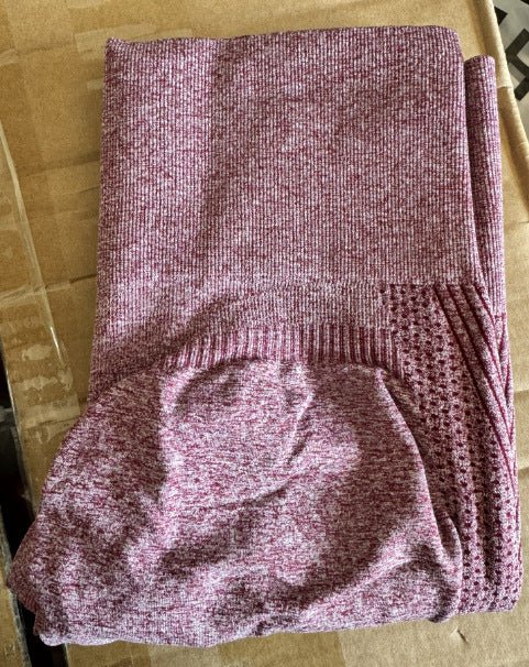 High Waist Seamless Yoga Pants - Women's Solid Color & Dot Striped Print Butt Lifting Leggings - Allen - Fitness