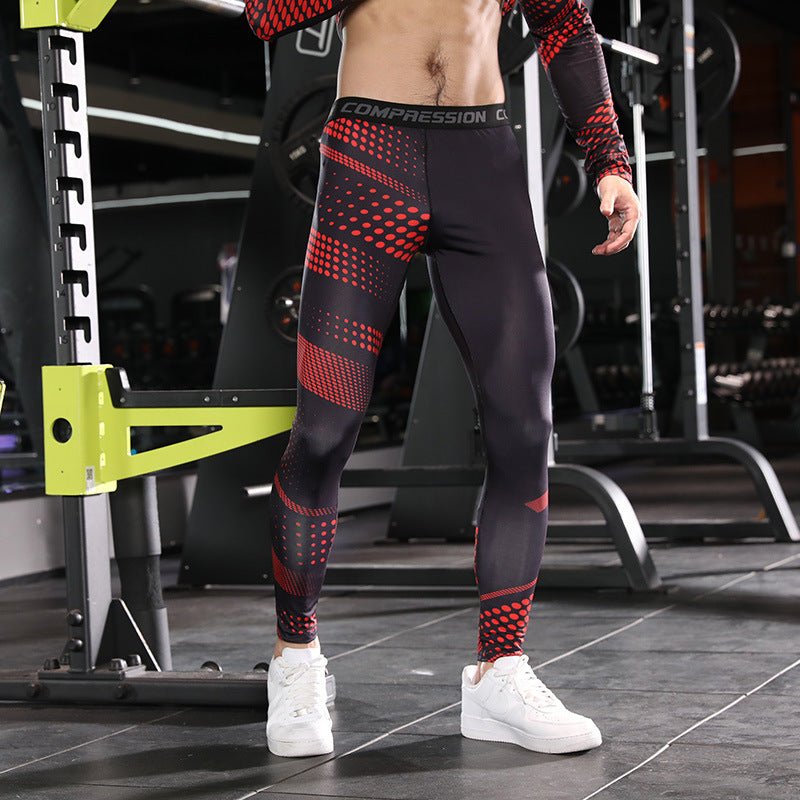 High-Performance Running Tights for Men - Compression Leggings, Moisture-Wicking, Multiple Sizes Available.