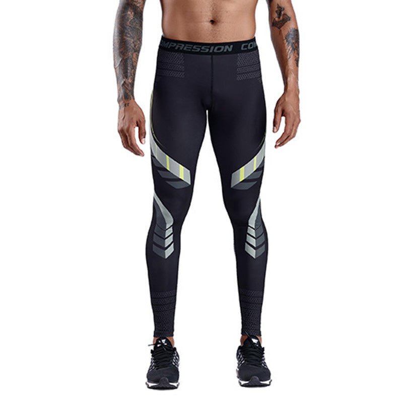 High-Performance Running Tights for Men - Compression Leggings, Moisture-Wicking, Multiple Sizes Available.