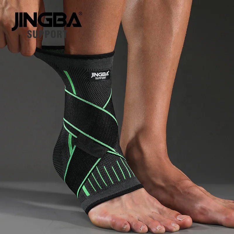 JINGBA Ankle Support Compression Knitted Ankle Sleeve with Strap Ankle Socks - Allen - Fitness