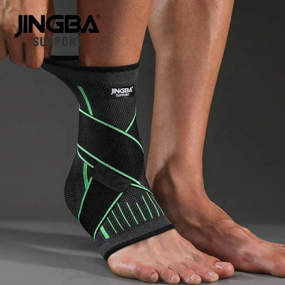 JINGBA Ankle Support Compression Knitted Ankle Sleeve with Strap Ankle Socks - Allen - Fitness