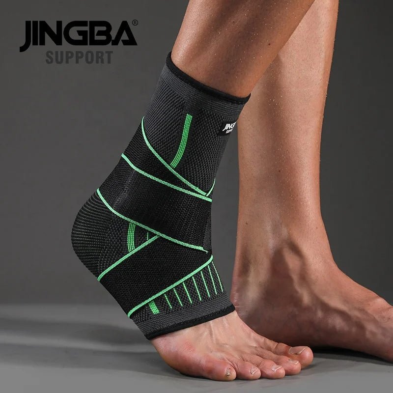 JINGBA Ankle Support Compression Knitted Ankle Sleeve with Strap Ankle Socks - Allen - Fitness