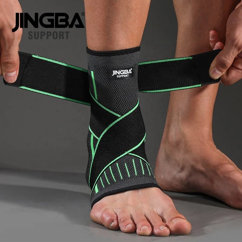 JINGBA Ankle Support Compression Knitted Ankle Sleeve with Strap Ankle Socks - Allen - Fitness