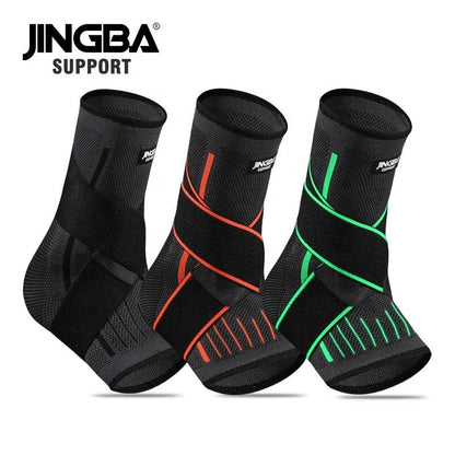 JINGBA Ankle Support Compression Knitted Ankle Sleeve with Strap Ankle Socks - Allen - Fitness