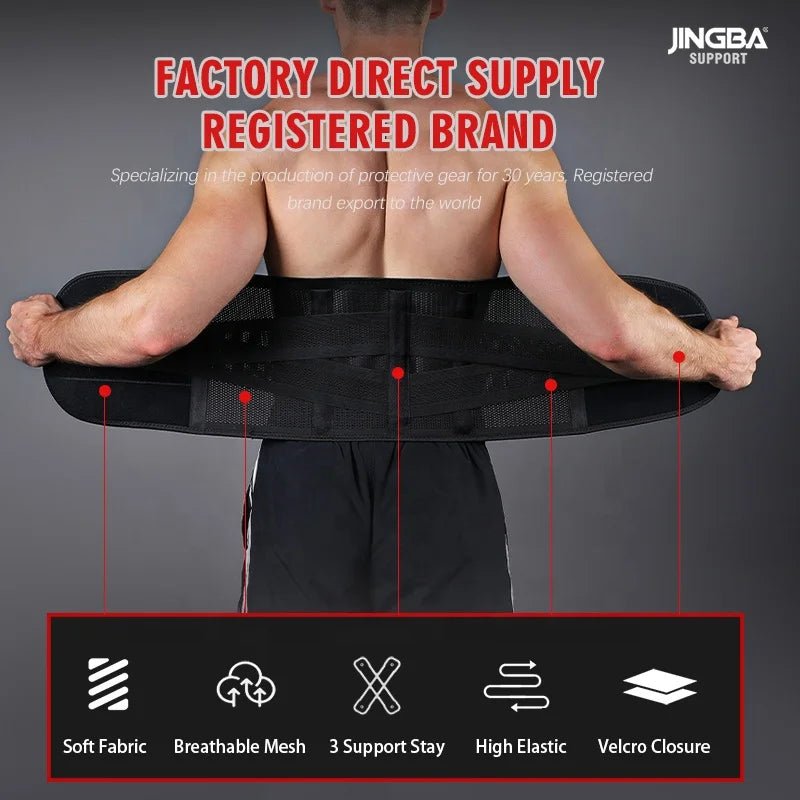 JINGBA Body Fitness Belly Slimming Belt Waist Wrap Lumbar Belt for back Support - Allen - Fitness