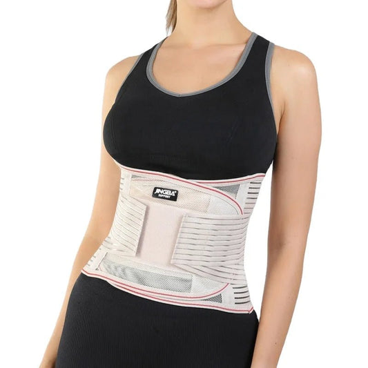 JINGBA Breathable Back Support Waist Trainer Lumbar Support for Men & Women - Allen - Fitness
