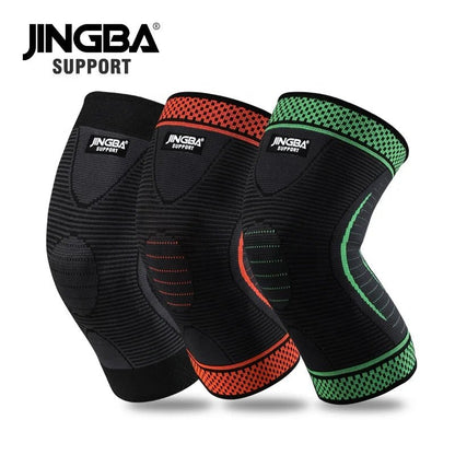 JINGBA High Compression Knee Support Bandage - Unisex, Breathable Protection for Running - Allen - Fitness