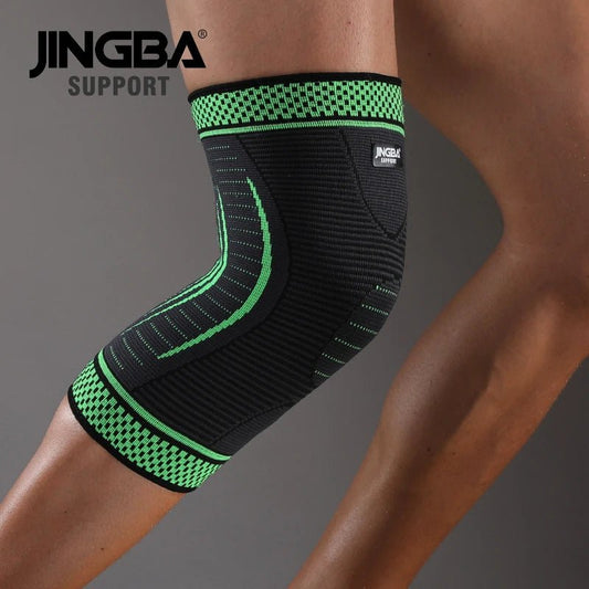 JINGBA High Compression Knee Support Bandage - Unisex, Breathable Protection for Running - Allen - Fitness
