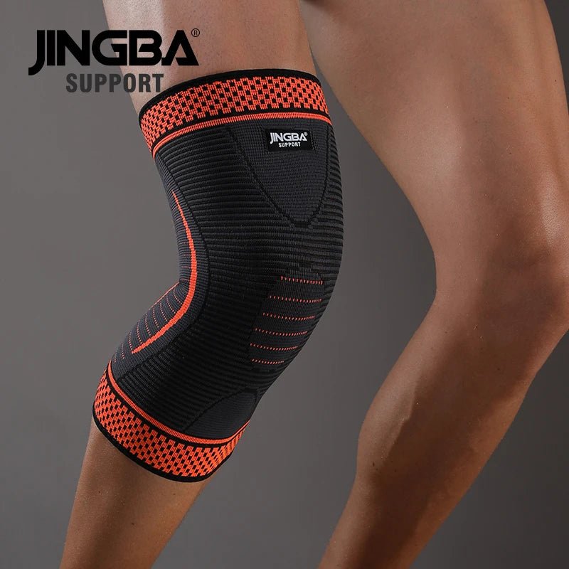 JINGBA High Compression Knee Support Bandage - Unisex, Breathable Protection for Running - Allen - Fitness