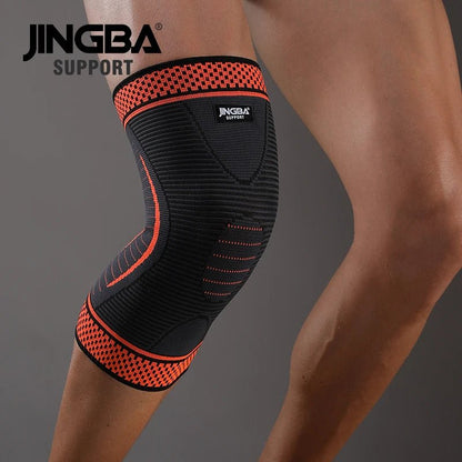 JINGBA High Compression Knee Support Bandage - Unisex, Breathable Protection for Running - Allen - Fitness