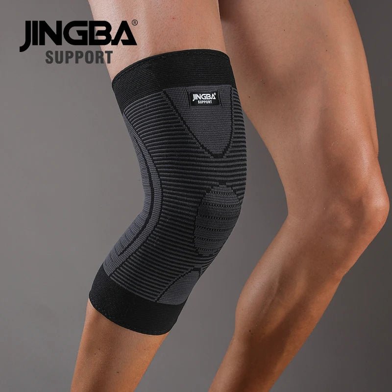 JINGBA High Compression Knee Support Bandage - Unisex, Breathable Protection for Running - Allen - Fitness